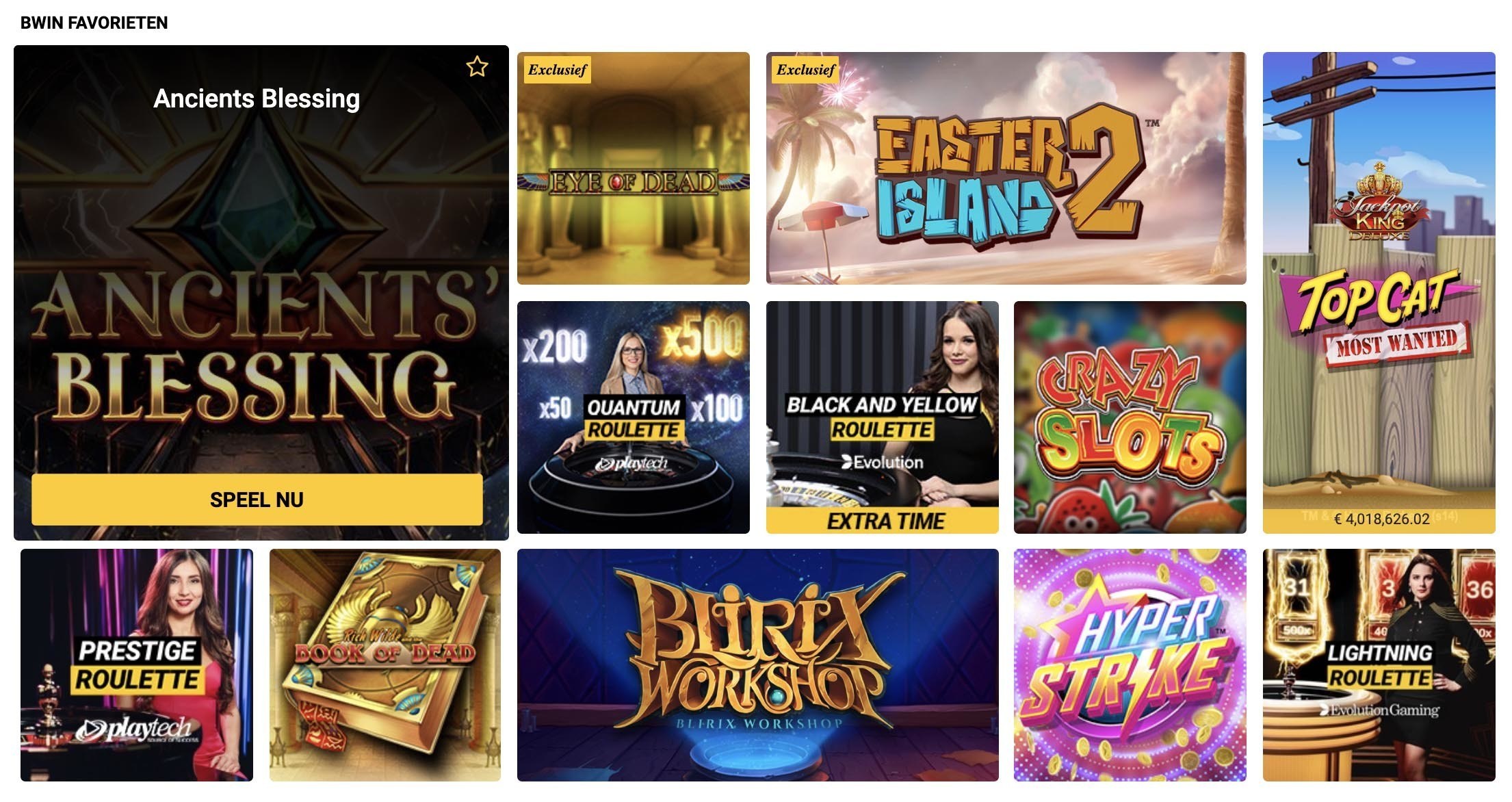 Bwin Casino games