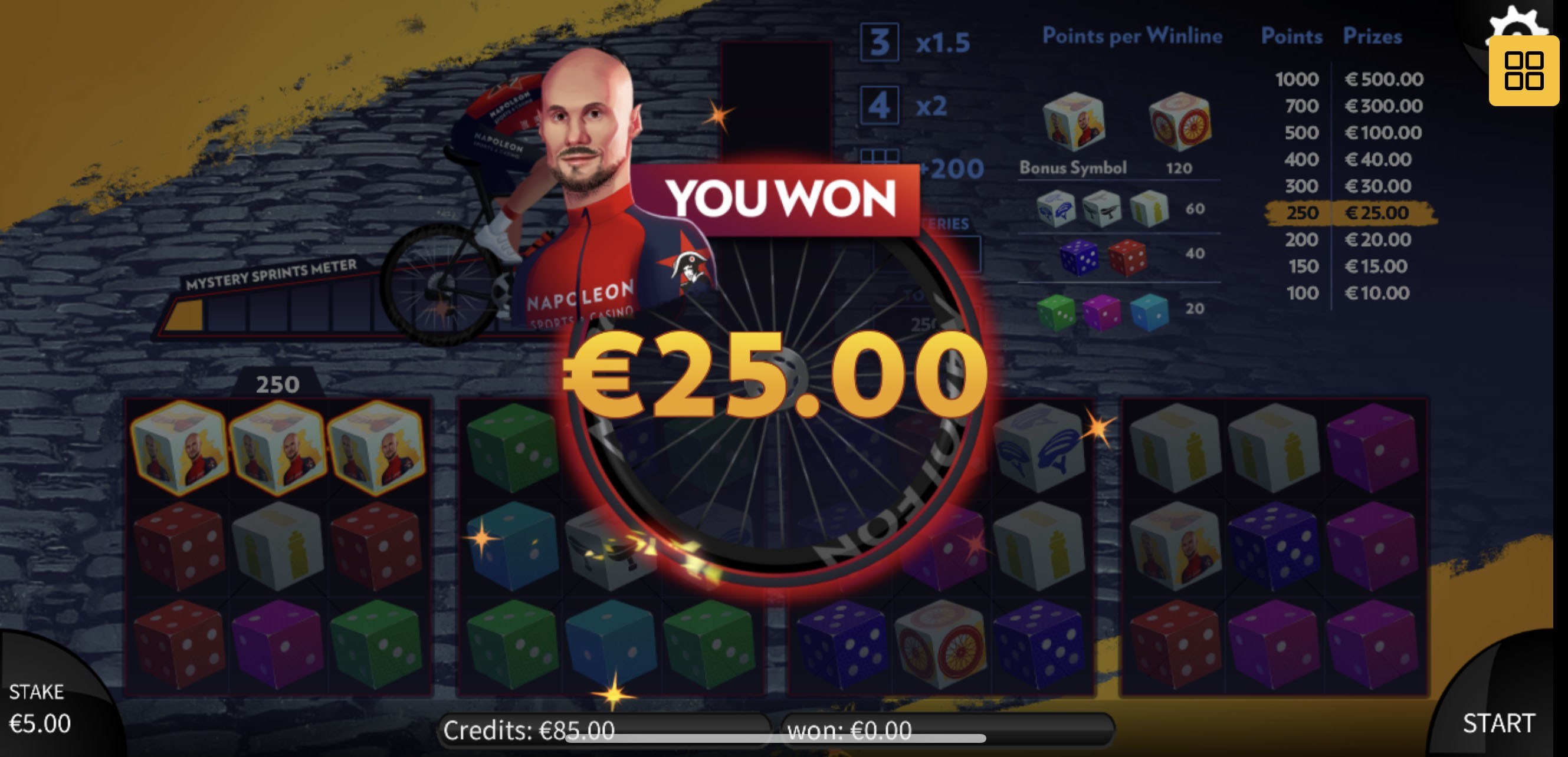 Tom Boonen casino dice game winst